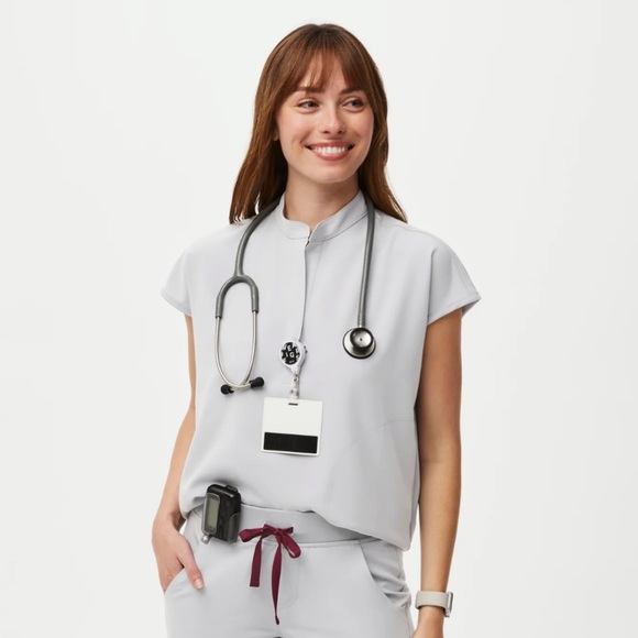 Figs Tops Figs Cement Rafaela Oversized Scrub Top Poshmark